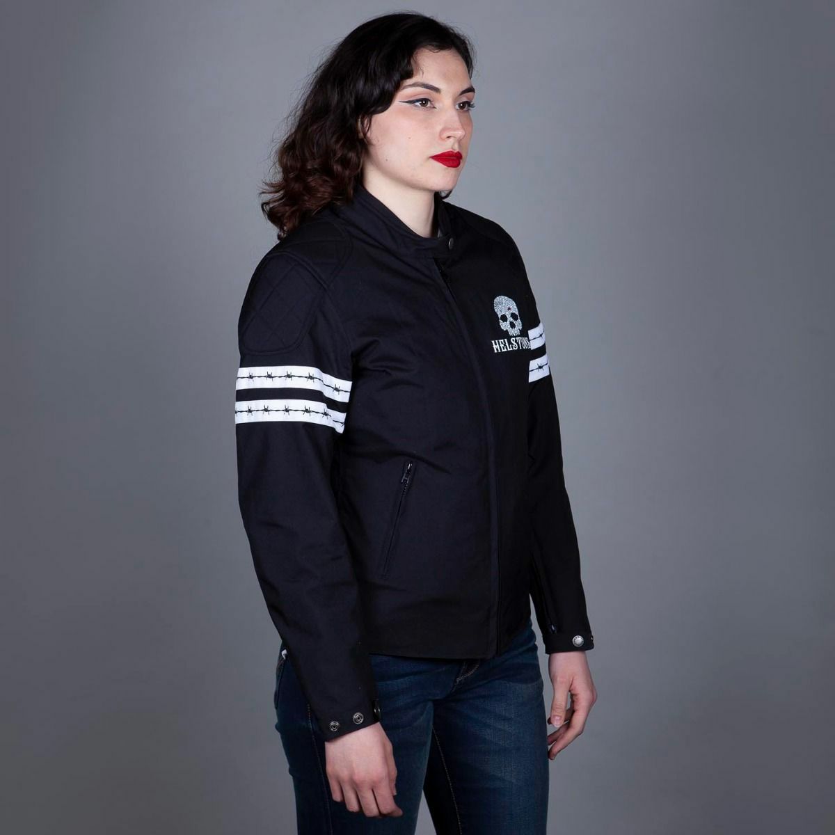 helstons｜レディース タルガ ジャケット｜ファブリック｜ブラック