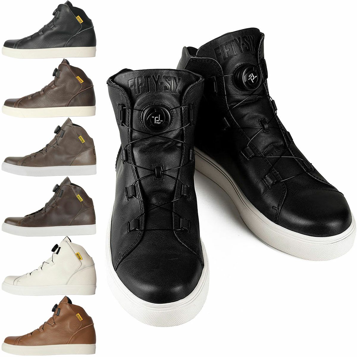 56design｜フィフティシックス レザー ライディング シューズ｜スニーカータイプ