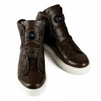 56design｜フィフティシックス レザー ライディング シューズ｜スニーカータイプ｜ダークブラック