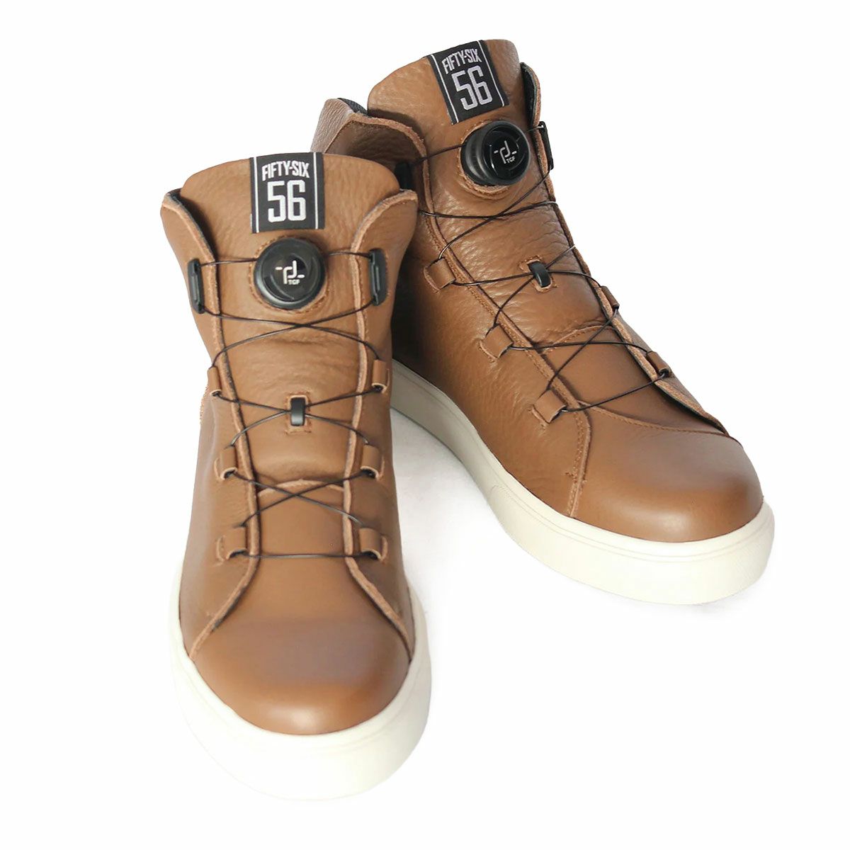 56design｜フィフティシックス レザー ライディング シューズ｜スニーカータイプ｜ブラウン