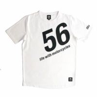 56design｜トリミング Tシャツ｜ホワイト×ブラック