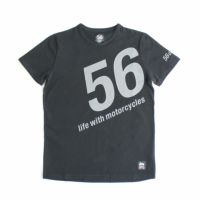 56design｜トリミング Tシャツ｜ブラック×グレー