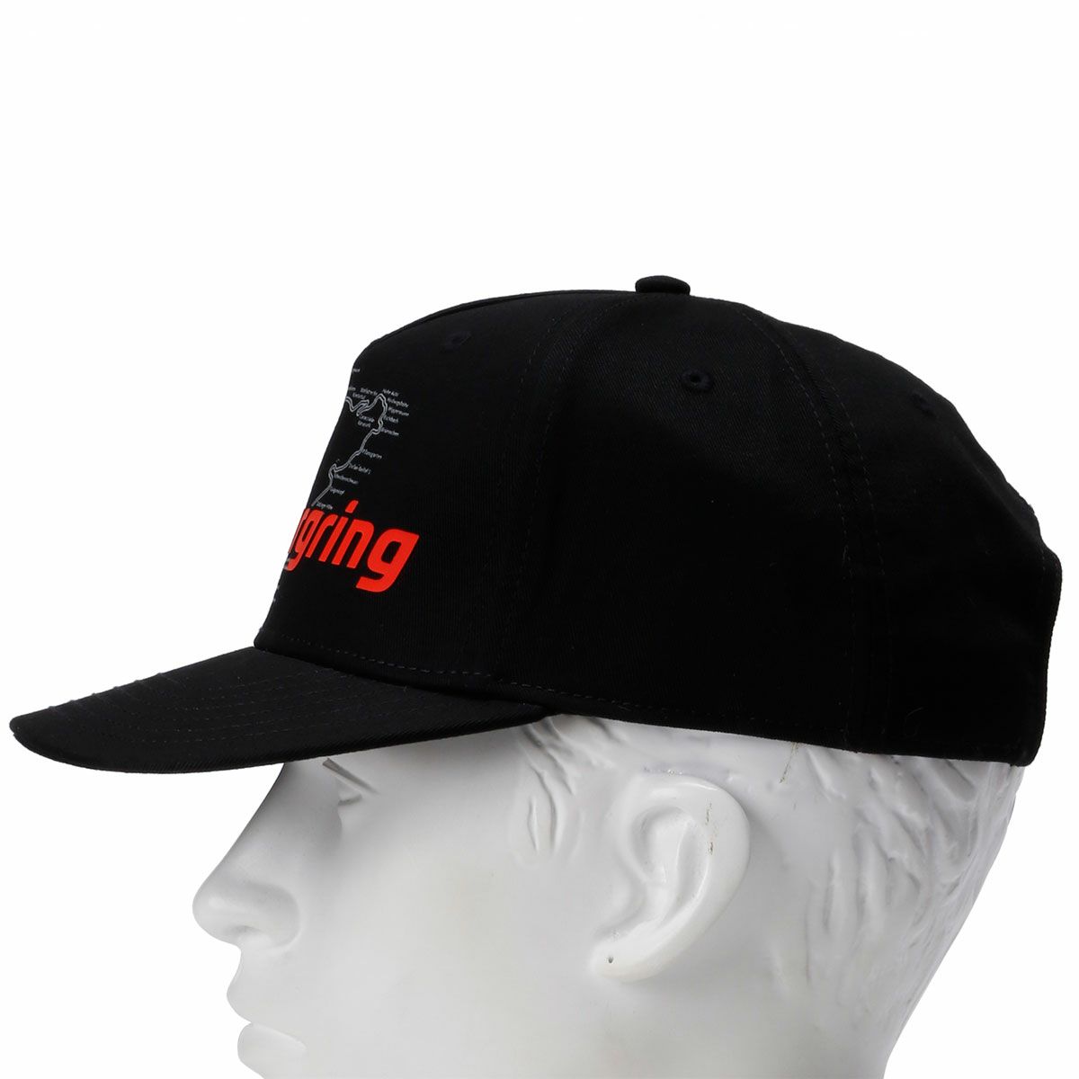 Nurburgring｜ニュルブルクリンク Racetrack キャップ｜帽子｜ブラック｜着用