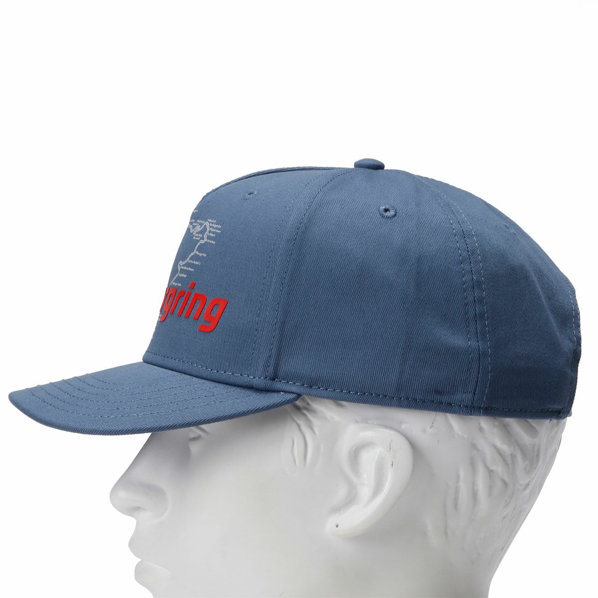 Nurburgring｜ニュルブルクリンク Racetrack キャップ｜帽子｜ブルー｜着用