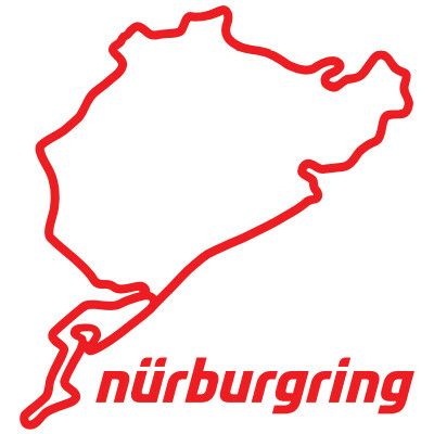 Nurburgring｜ニュルブルクリンク ステッカー 8cm｜レッド