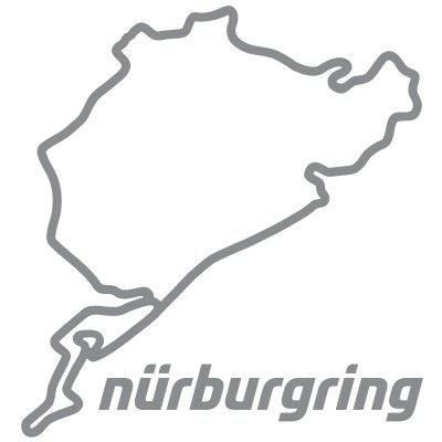 Nurburgring｜ニュルブルクリンク ステッカー 8cm｜クローム