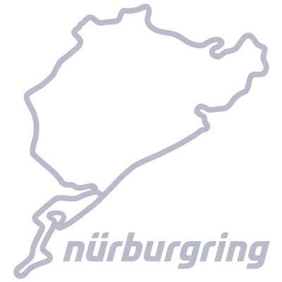 Nurburgring｜ニュルブルクリンク ステッカー 8cm｜シルバー