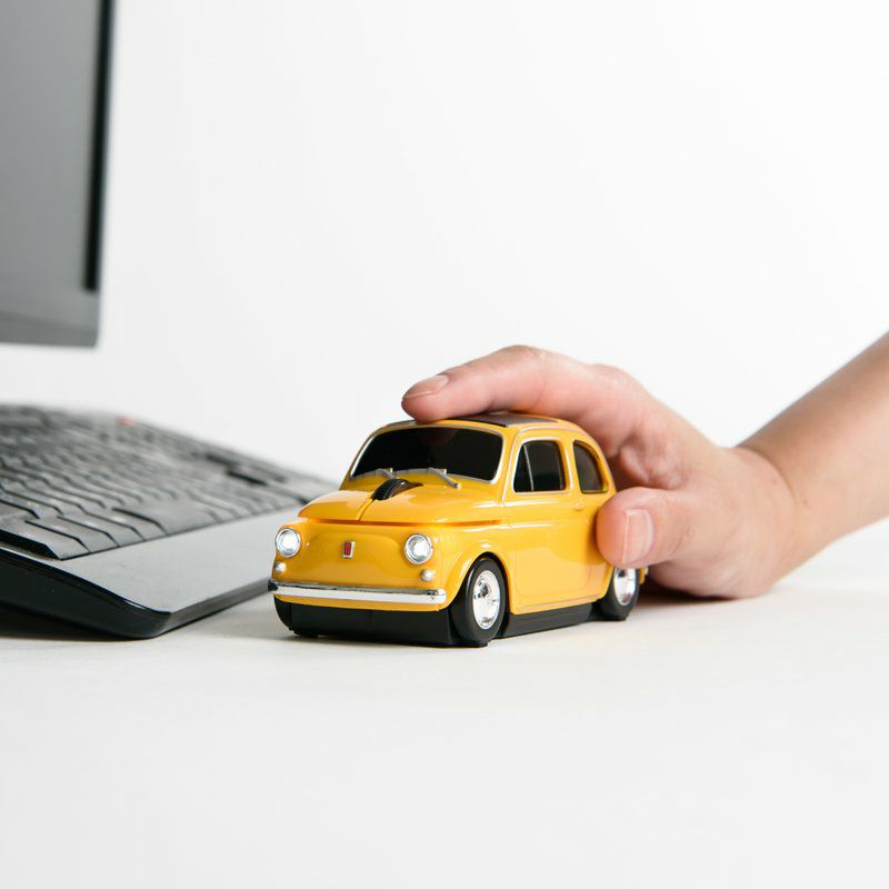 Cassette Car Products｜Fiat Nuova 500 無線マウス｜その他雑貨｜イエロー