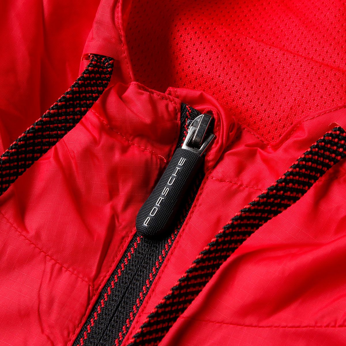 PORSCHE｜ポルシェ モータースポーツ ウィンドブレーカー｜ブラック×レッド