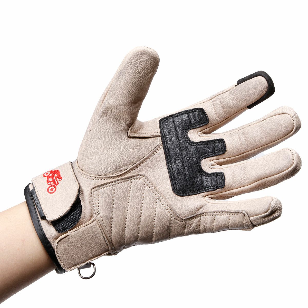 エルメス Hロゴ 7 グローブ 手袋 ベージュ ボルドー ヤギ革 シェーブル  