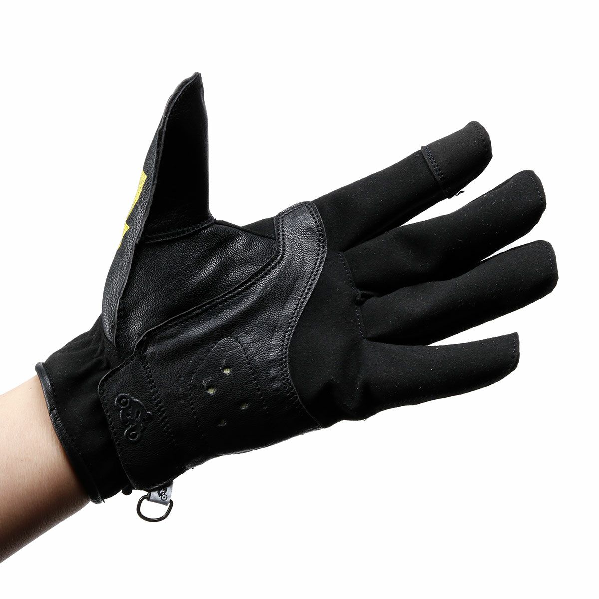 helstons｜ロゴ グローブ｜3シーズン｜ブラック｜モデル着用