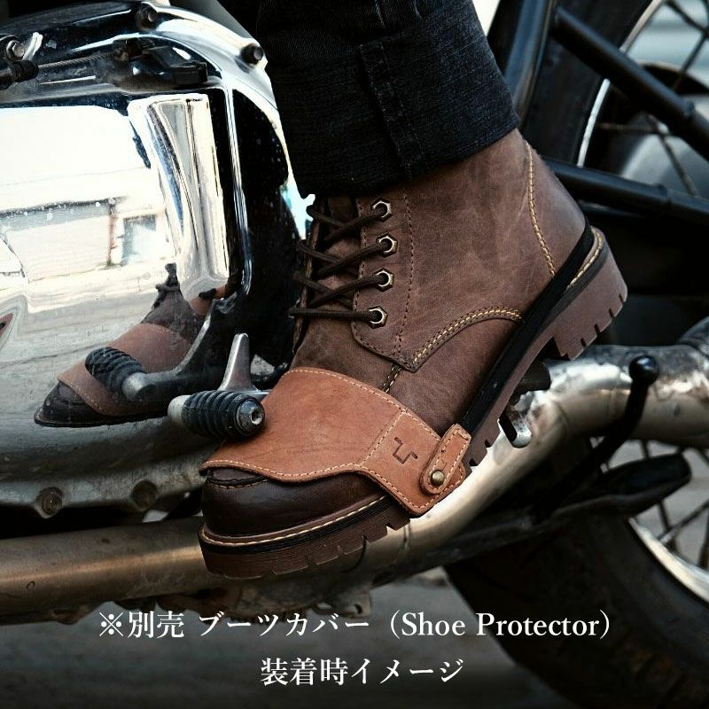 Trip Machine｜ブーツ モックトゥー｜ブーツタイプ｜コーヒーブラウン｜モデル着用