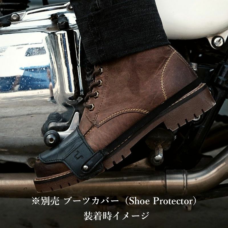 Trip Machine｜ブーツ モックトゥー｜ブーツタイプ｜コーヒーブラウン｜モデル着用