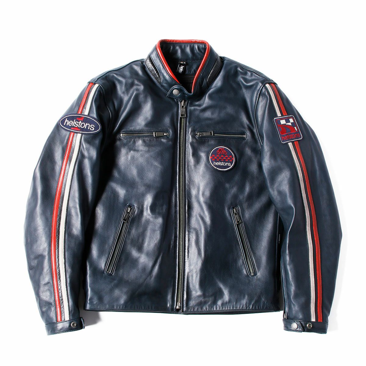 helstons｜エース 10YEARS レザー ジャケット｜ブルー
