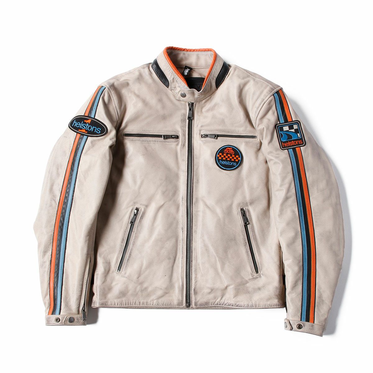 helstons｜エース 10YEARS レザー ジャケット｜ベージュ