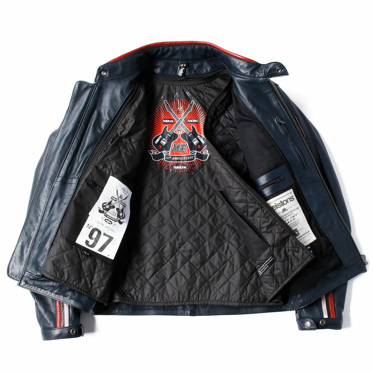 helstons｜エース 10YEARS レザー ジャケット｜ブルー