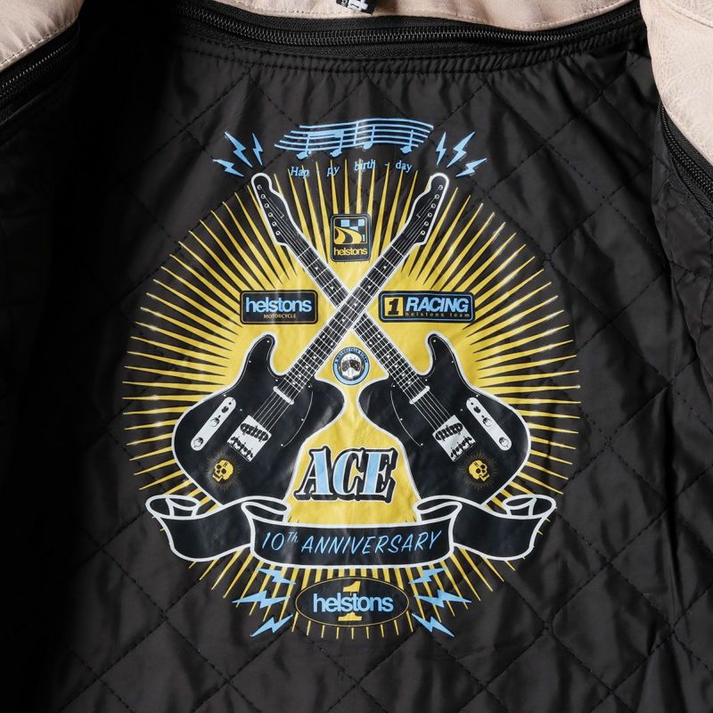 helstons｜エース 10YEARS レザー ジャケット｜ベージュ