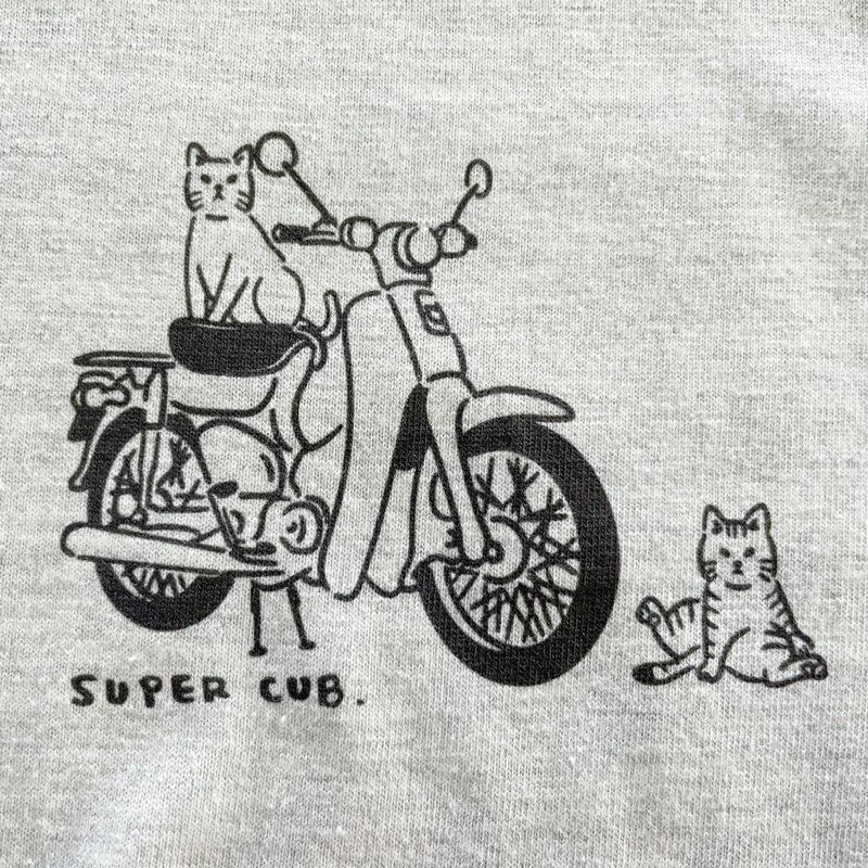 ONWORKS｜CAB＆CATプリントTシャツ｜アッシュグレー