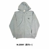 ONWORKS｜裏毛ラインタッチSC刺繍フルジップパーカ｜フーディ｜Mグレー