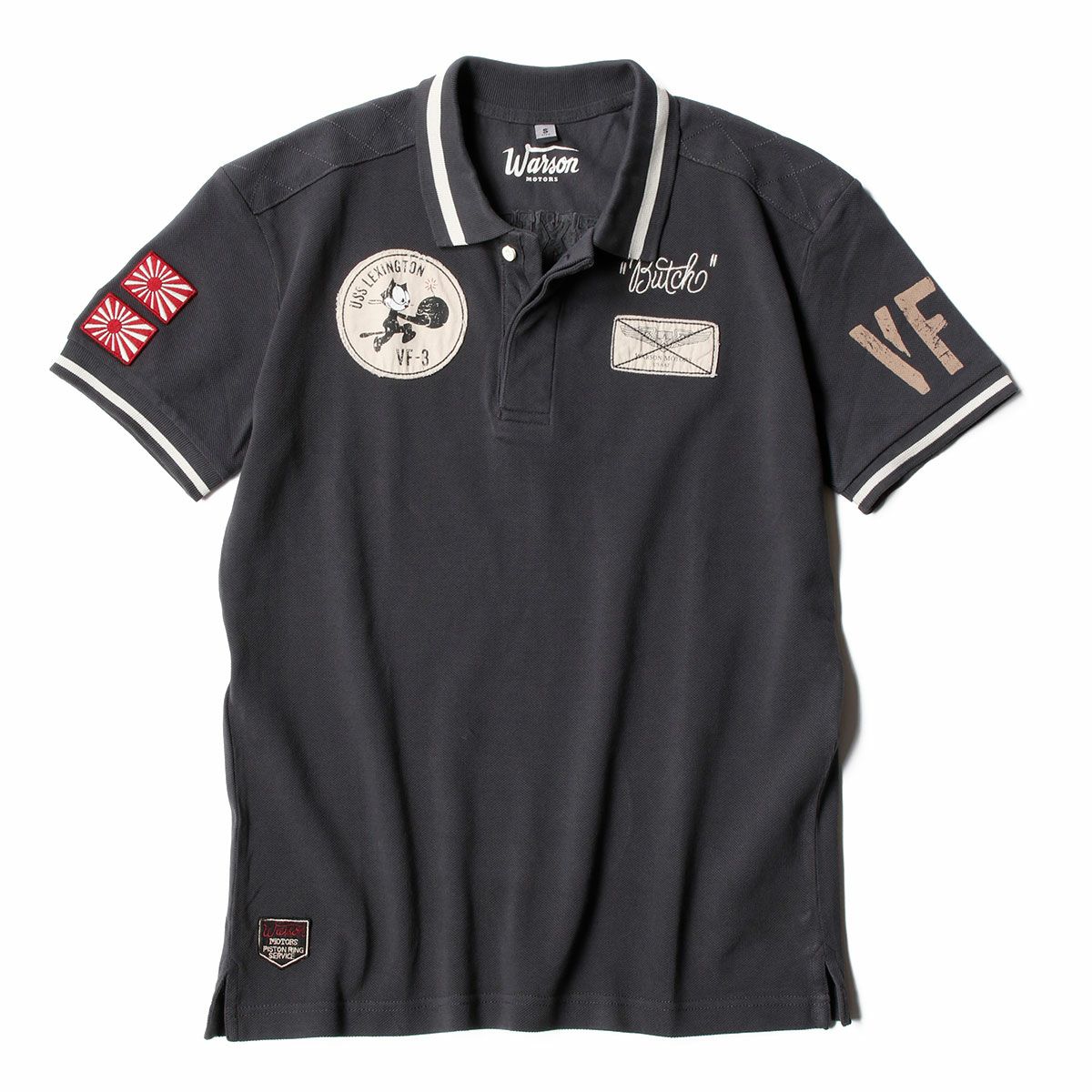 Warson Motors｜レキシントン ポロ｜ポロシャツ｜カーボン