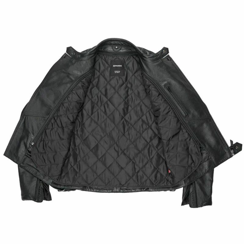 PANDO MOTO｜ツイン レザー ジャケット｜ブラック
