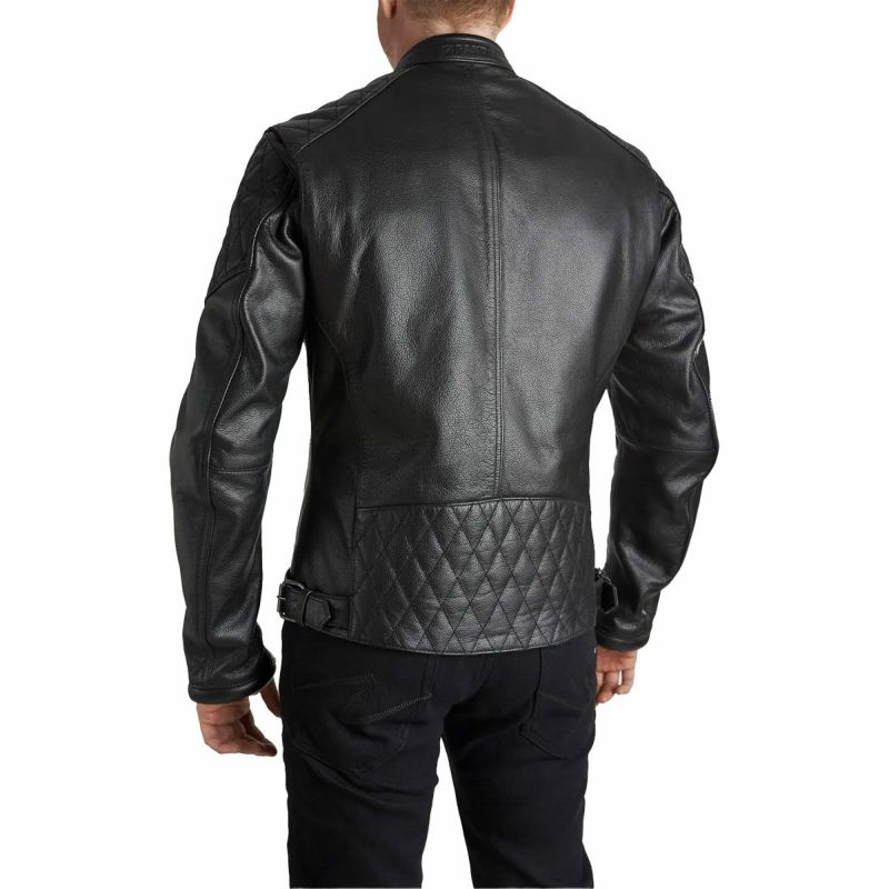 PANDO MOTO｜ツイン レザー ジャケット｜ブラック｜モデル着用