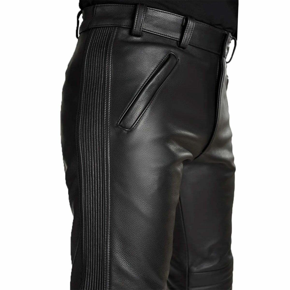 PANDO MOTO｜カタナ スリム｜レザー｜ブラック｜モデル着用