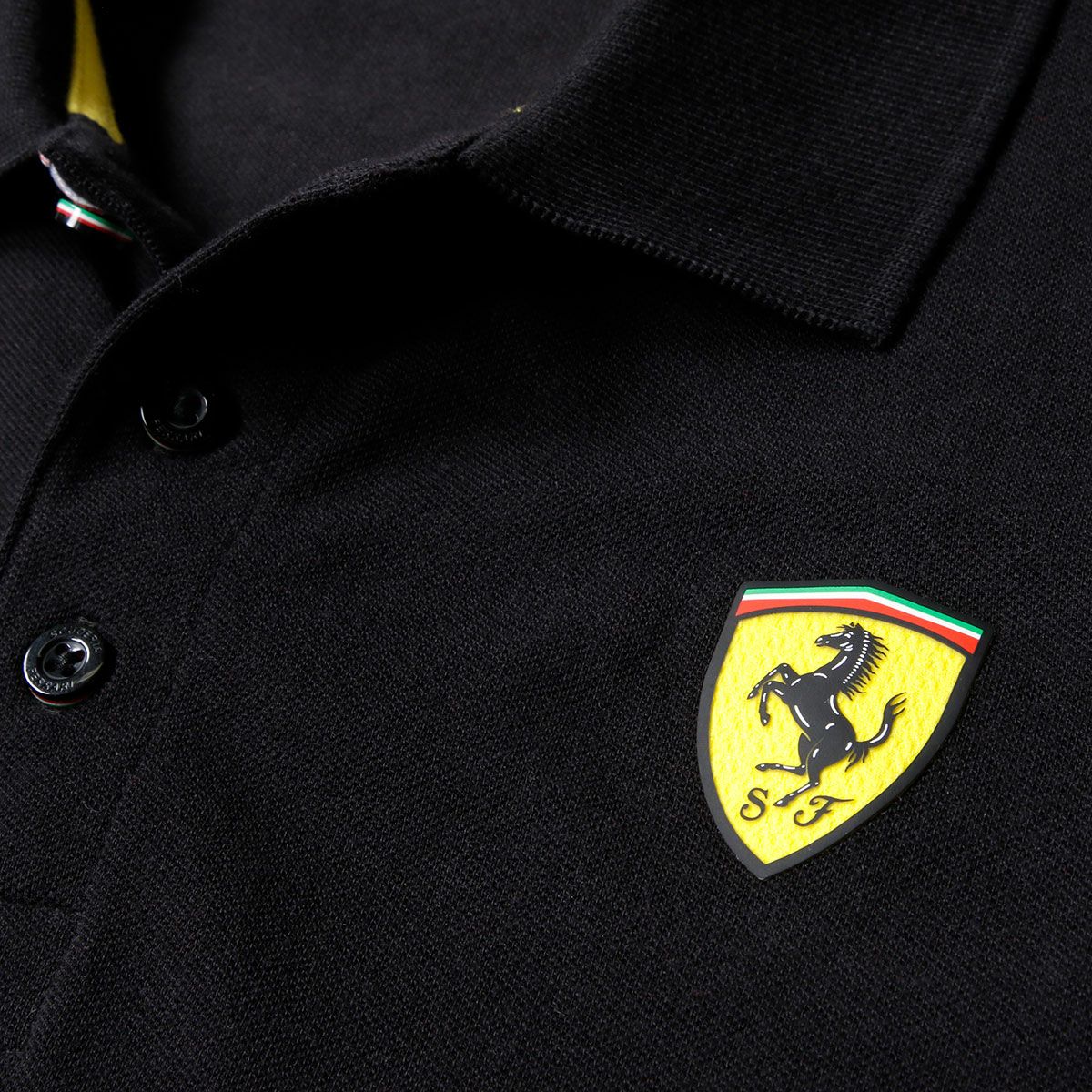 Ferrari｜スクーデリア フェラーリ クラシック ロゴ ポロ｜ポロシャツ｜ブラック