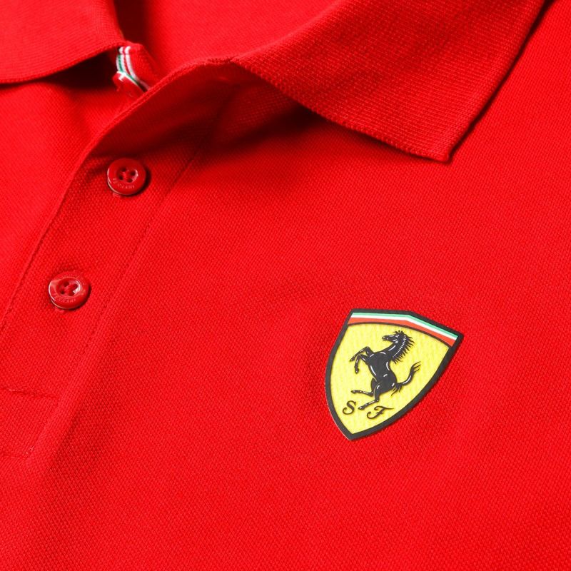 Ferrari｜スクーデリア フェラーリ クラシック ロゴ ポロ｜ポロシャツ｜レッド