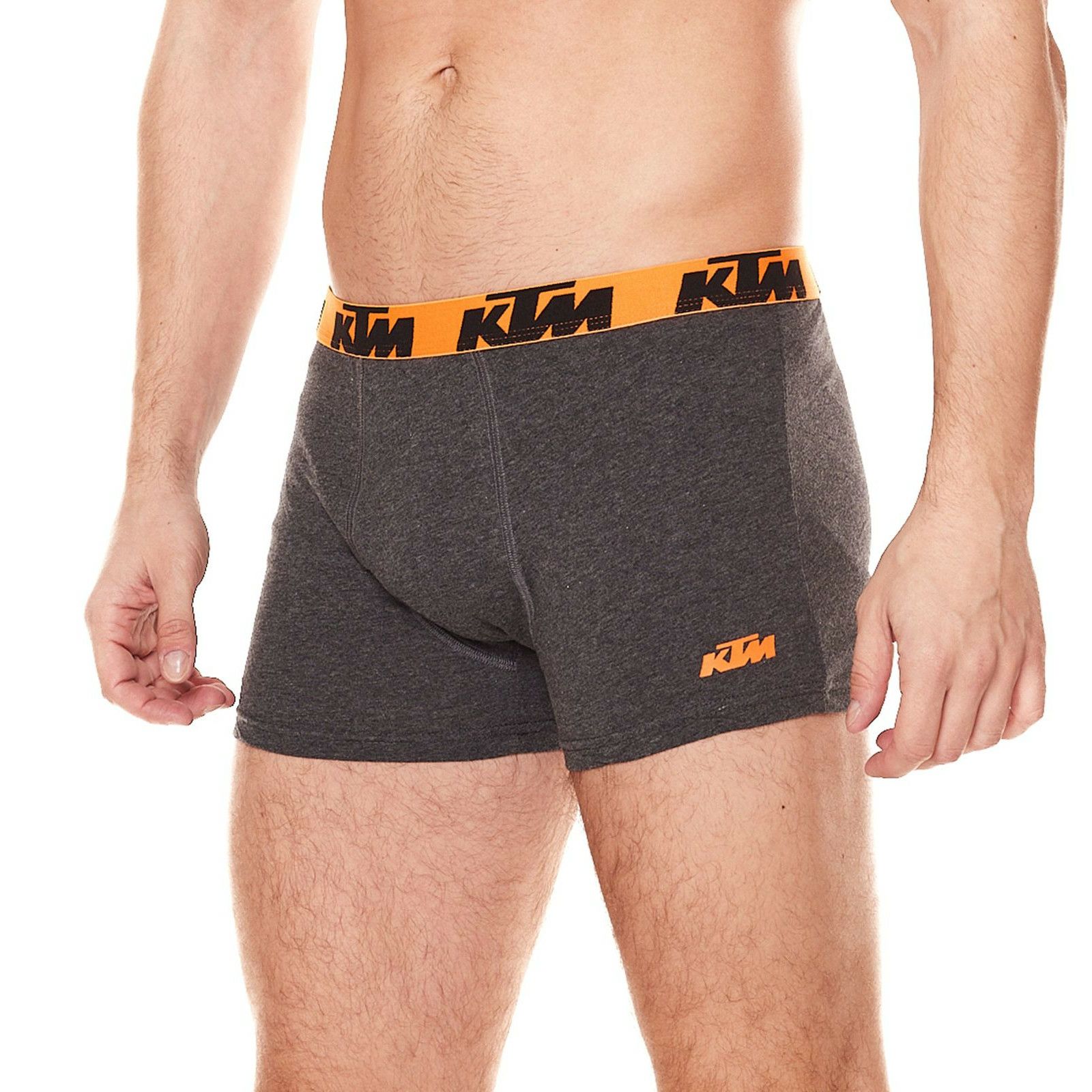 KTM｜KTM ボクサーブリーフ 2枚セット｜アンダーウェア｜ダークグレー×オレンジ｜モデル着用