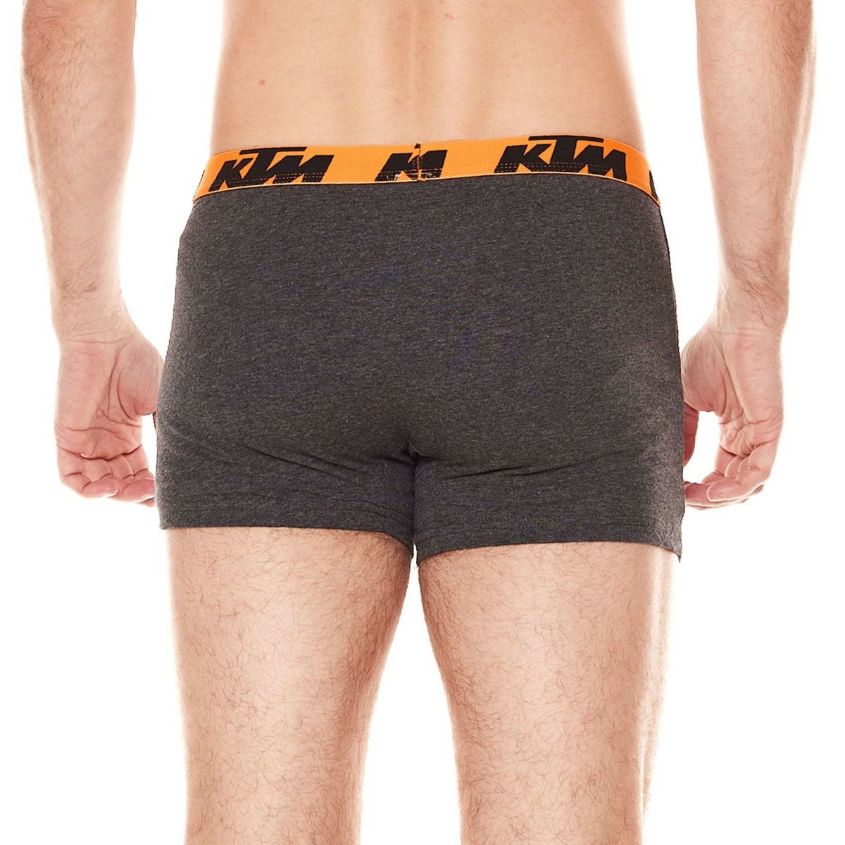 KTM｜KTM ボクサーブリーフ 2枚セット｜アンダーウェア｜ダークグレー×オレンジ｜モデル着用