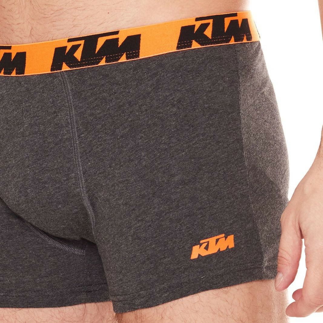 KTM｜KTM ボクサーブリーフ 2枚セット｜アンダーウェア｜ダークグレー×オレンジ｜モデル着用