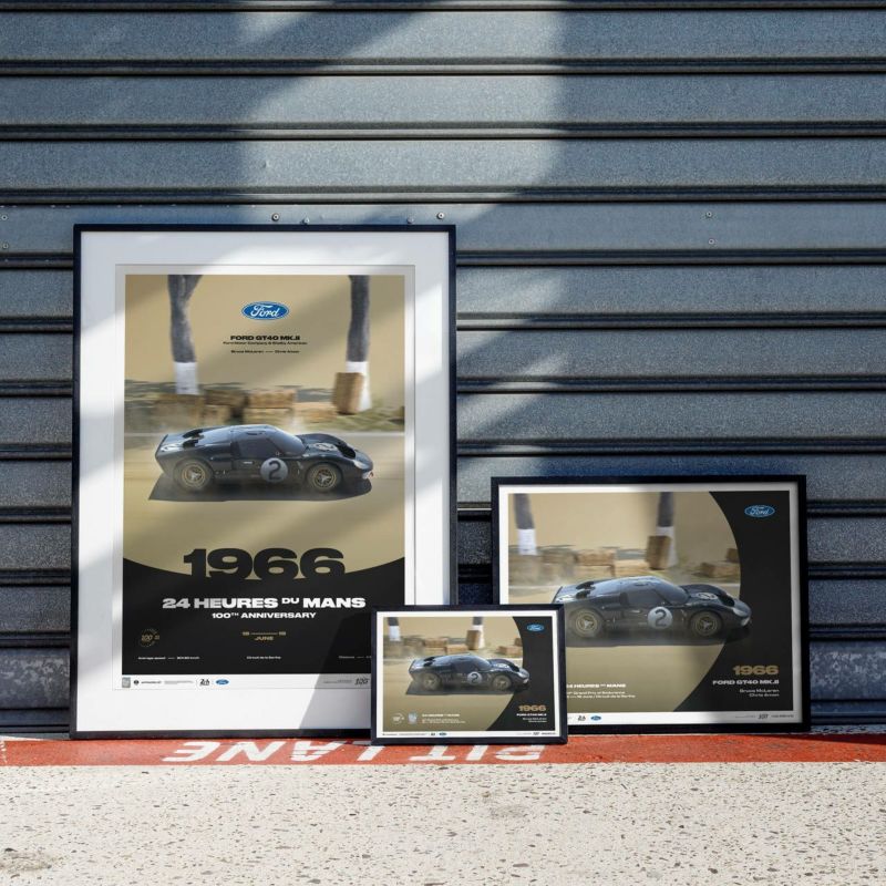 FORD GT40 MK.II 1966 ル・マン24時間レース 100周年記念 クラシック エディション ポスター