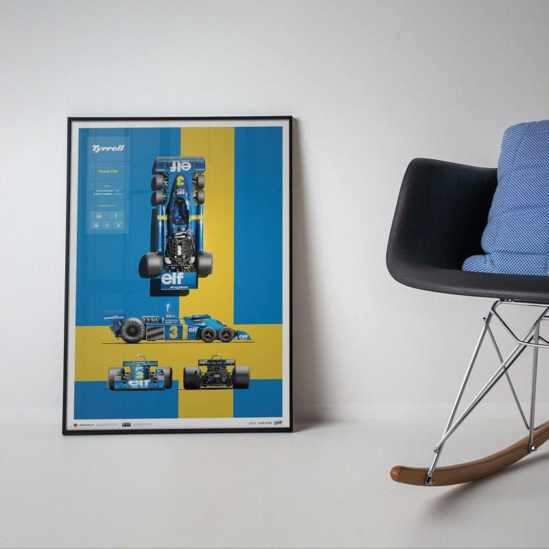 TYRRELL P34 BLUEPRINT 1976 リミテッド エディション ポスター