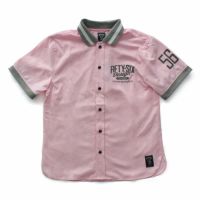 56design｜リブミックス ショートスリーブ シャツ｜ピンク