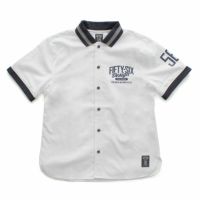 56design｜リブミックス ショートスリーブ シャツ｜ホワイト