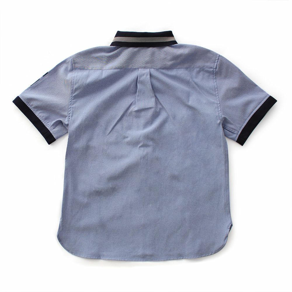 56design｜リブミックス ショートスリーブ シャツ｜サックスブルー