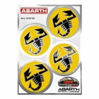 Abarth｜アバルト スコーピオン ラウンド ステッカー｜イエロー