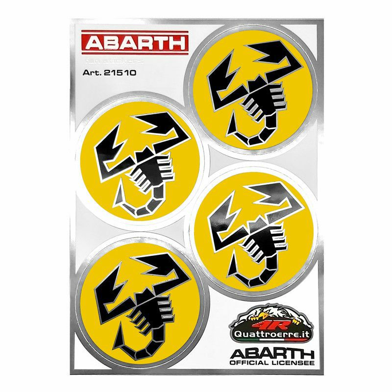 Abarth｜アバルト スコーピオン ラウンド ステッカー｜イエロー