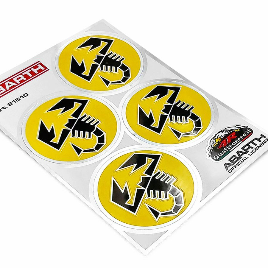 Abarth｜アバルト スコーピオン ラウンド ステッカー｜イエロー