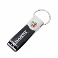 Abarth｜アバルト 3Dエンブレム バンド キーリング｜キーホルダー｜ブラック