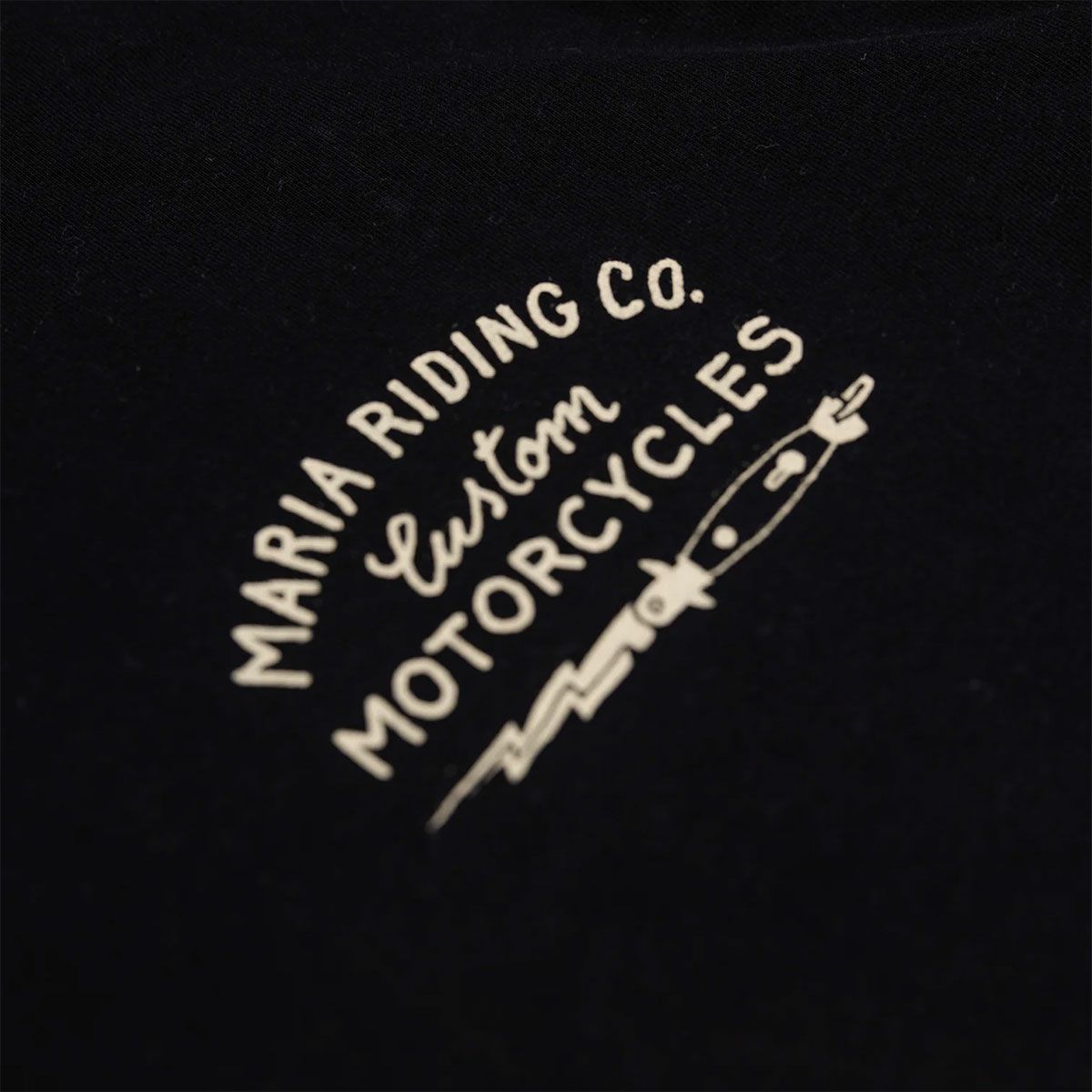 Maria Riding Company｜フリック ナイフ Tシャツ｜ブラック