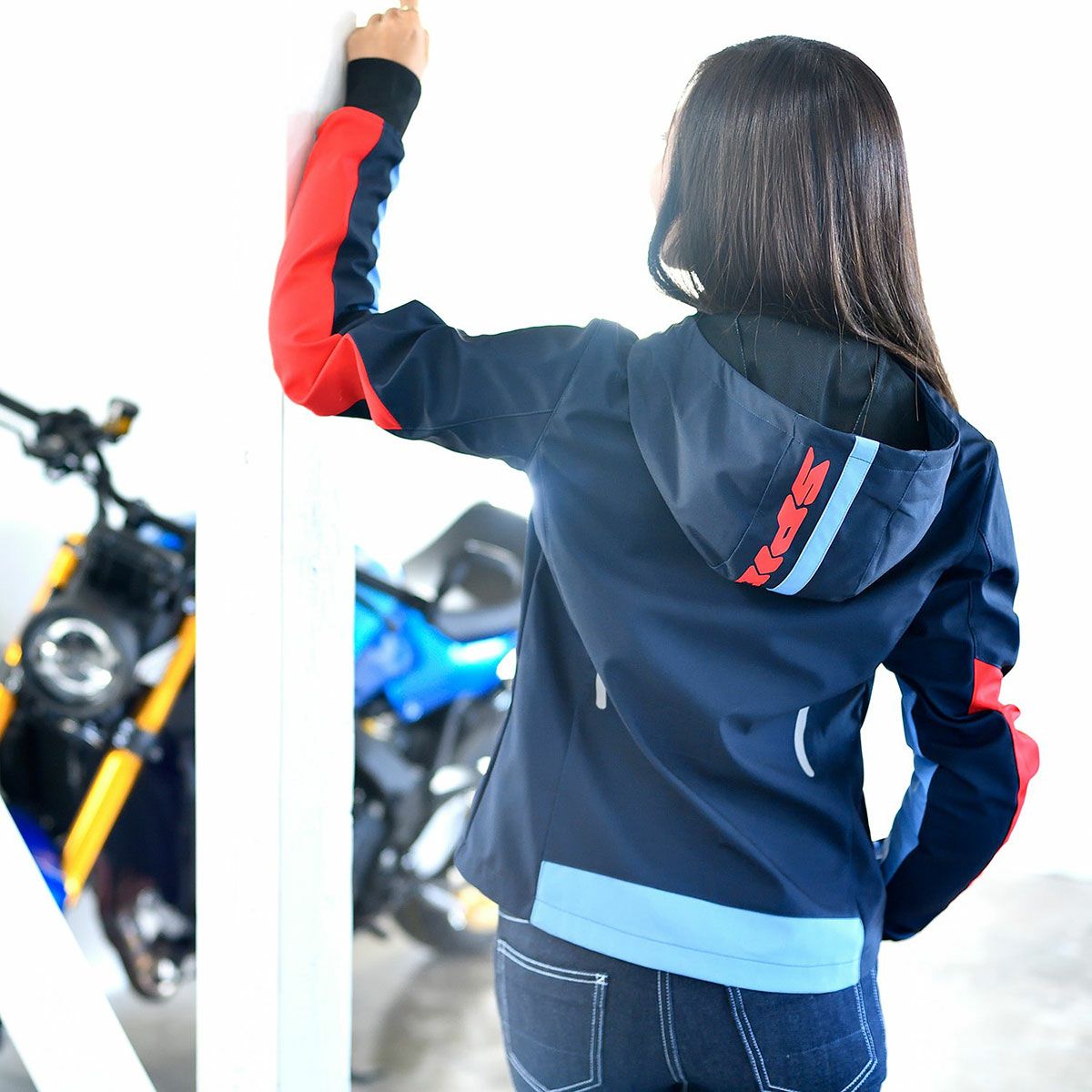 SPIDI｜フーディ アーマー ライト レディ｜ファブリック｜ネイビー×レッド