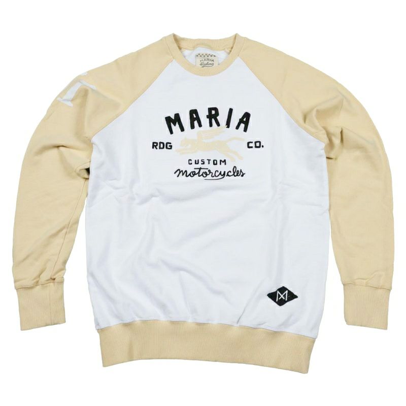 Maria Riding Company｜ドリフター サマー スウェットシャツ｜イエロー×ホワイト