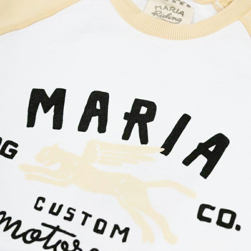 Maria Riding Company｜ドリフター サマー スウェットシャツ｜イエロー×ホワイト