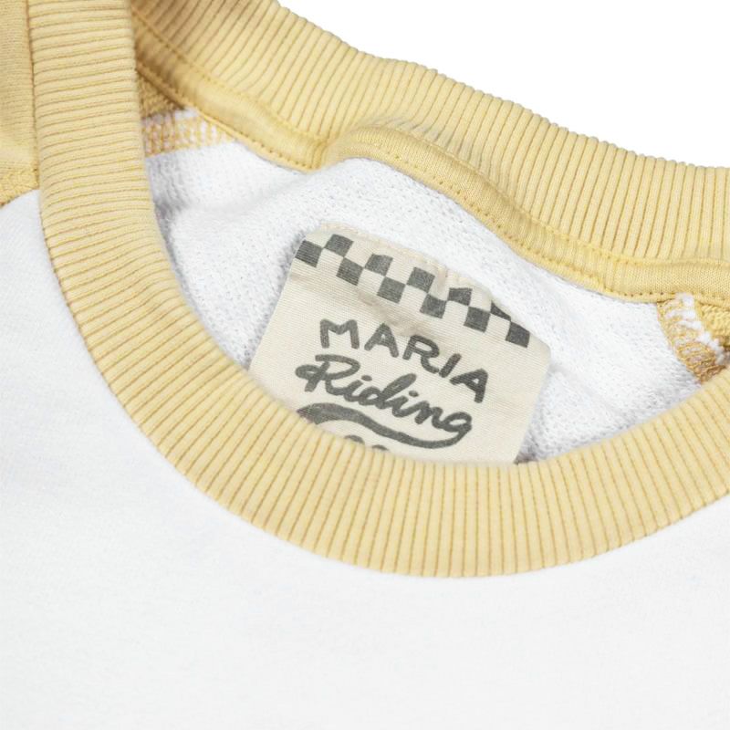 Maria Riding Company｜ドリフター サマー スウェットシャツ｜イエロー×ホワイト