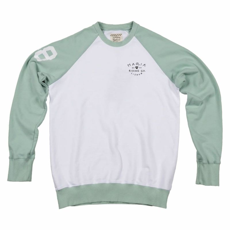Maria Riding Company｜ドリフター サマー スウェットシャツ｜ミント×ホワイト