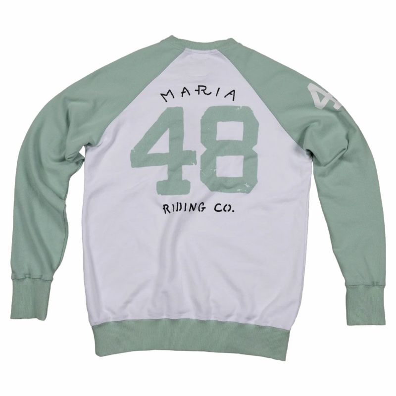 Maria Riding Company｜ドリフター サマー スウェットシャツ｜ミント×ホワイト