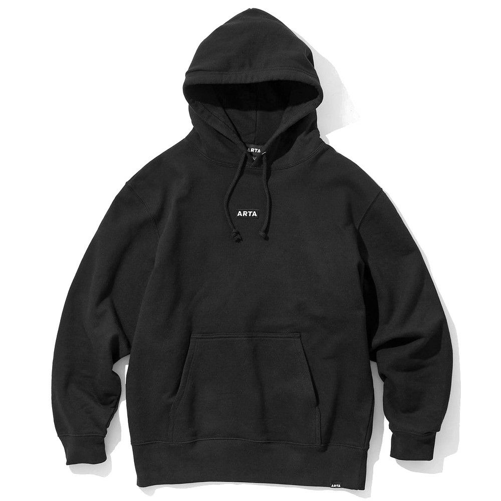 ARTA｜ARTA ボックス ロゴ スウェット フーディ｜ブラック