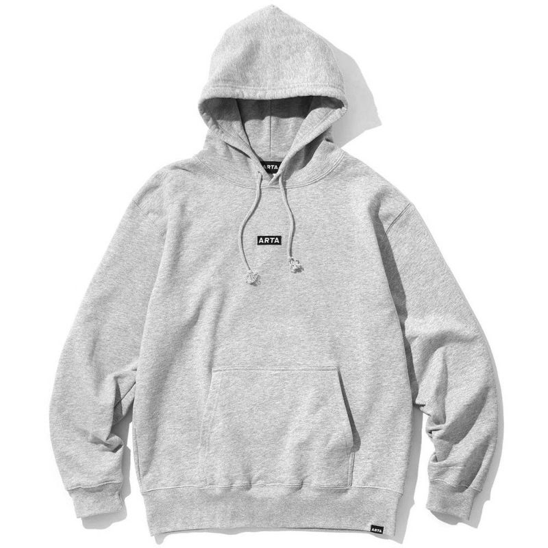 ARTA｜ARTA ボックス ロゴ スウェット フーディ｜グレー